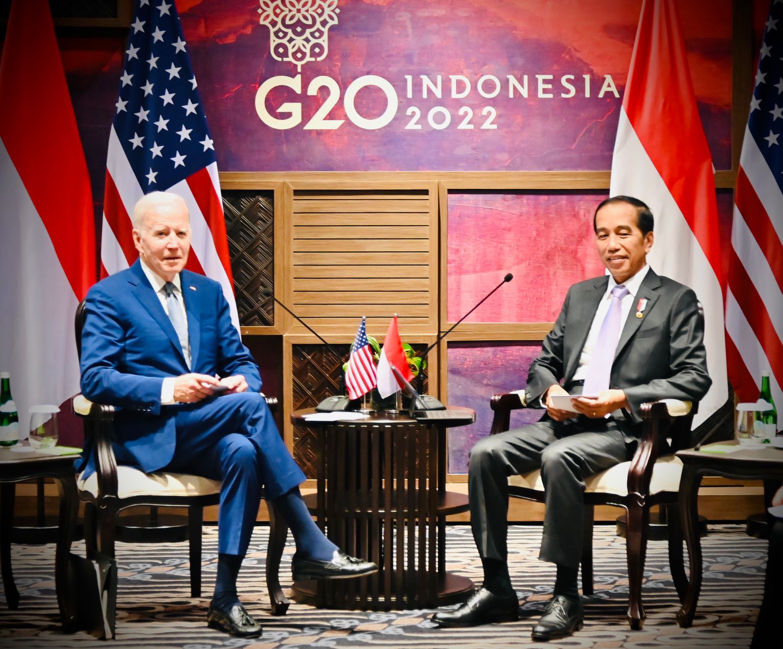 Pertemuan Bilateral Presiden Joko Widodo dengan Presiden Amerika Serikat Joe Biden, The Apurva Kempinski Bali, 14 November 2022.